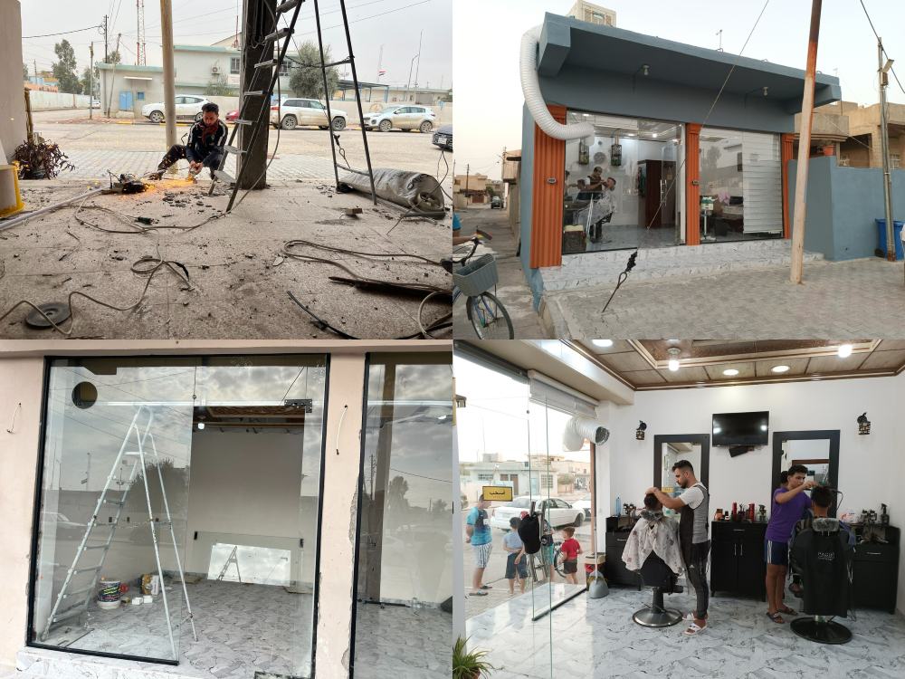 New men's salon in Qaraqosh